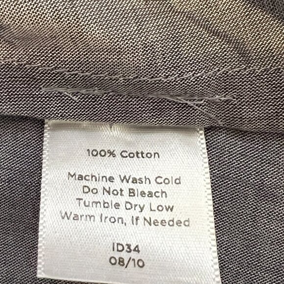 Talbots Gray Ruffle Blouse - Picture 6 of 8